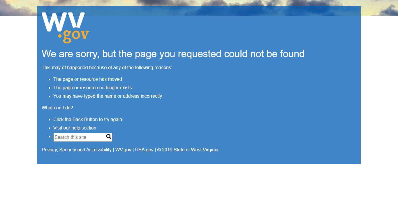 Search - OIS Search - West Virginia
